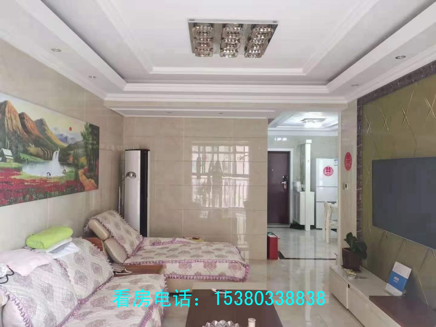 出租：高郵萊茵東郡電梯二室婚裝，首次出租，拎包入住 2100／月