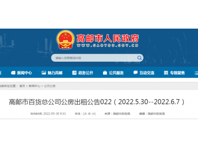 高郵市百貨總公司公房出租公告022