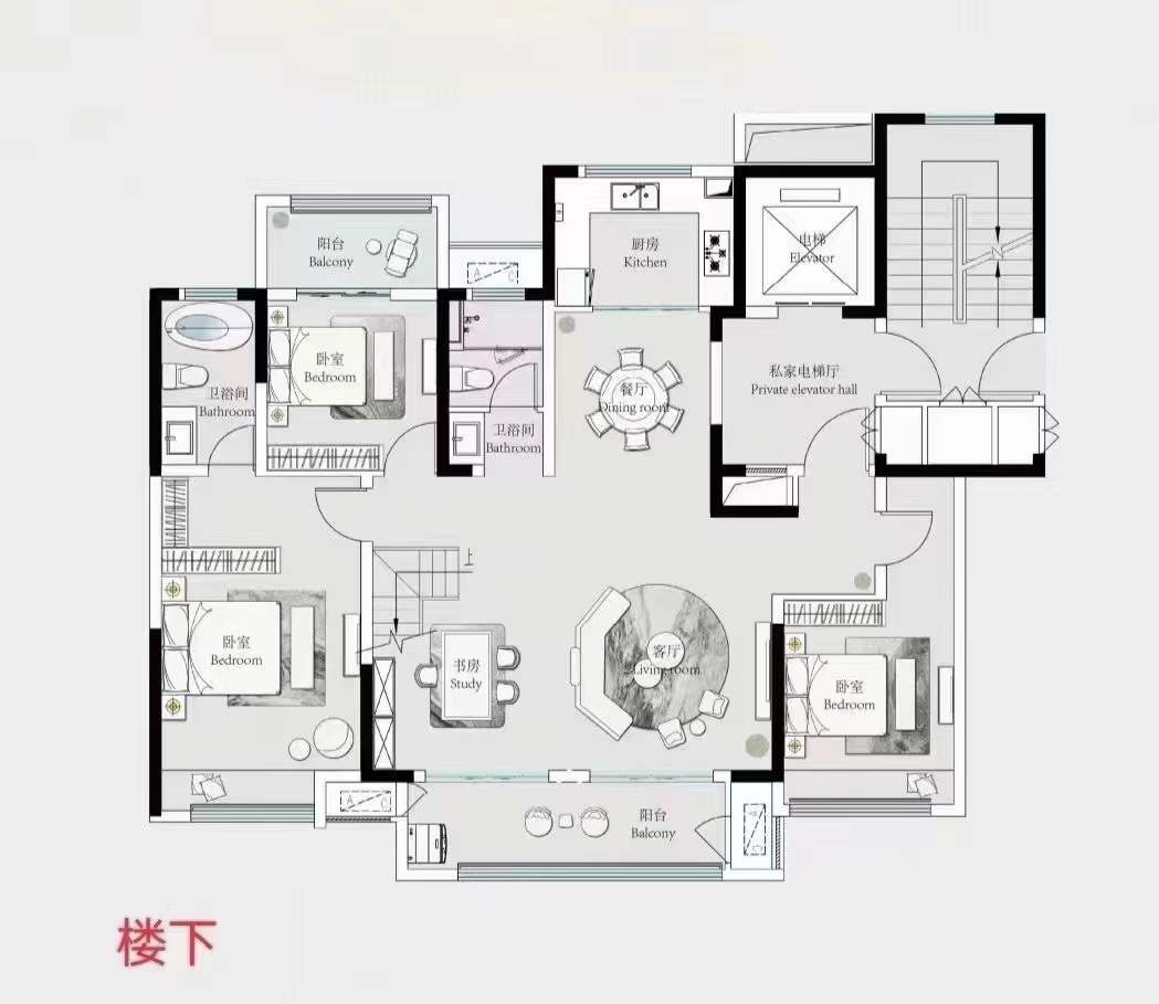 高郵吾悅廣場(chǎng)附近 翠湖天地電梯復(fù)式，7米大橫廳，毛坯五室三衛(wèi)