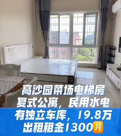高郵高沙園菜場旁，電梯房復(fù)式公寓，朝南陽光好，拎包入住